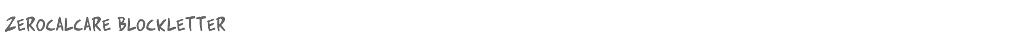 Sample characters Zerocalcare Font